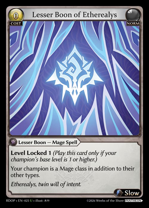 RDOP-025 Lesser Boon of Etherealys