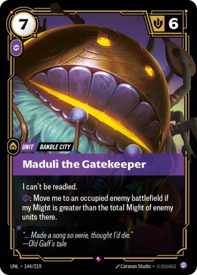 UNL-144 Maduli the Gatekeeper R