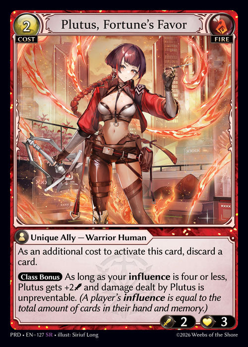 PRD-127 Plutus, Fortune's Favor