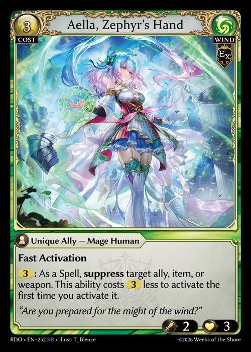 RDO-252 Aella, Zephyr's Hand