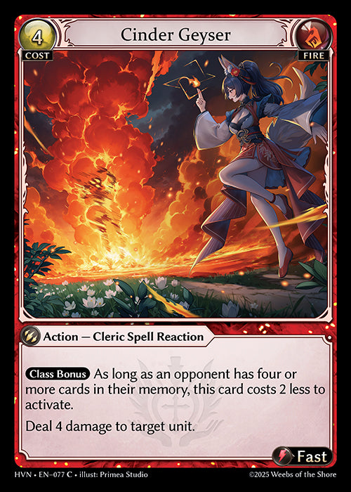 HVN-077 Cinder Geyser (Foil)
