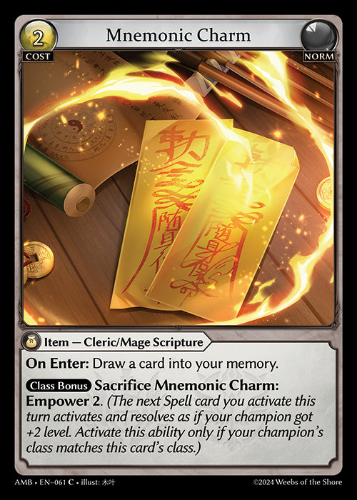 AMB-061 Mnemonic Charm (Foil)