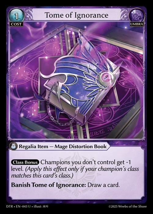 DTR-043 Tome of Ignorance (Foil)