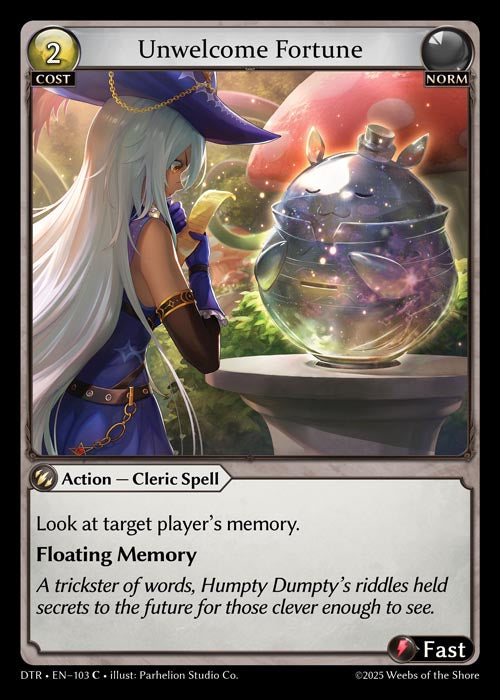 DTR-103 Unwelcome Fortune (Foil)