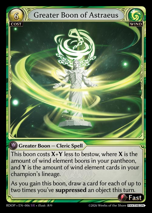 RDOP-006 Greater Boon of Astraeus