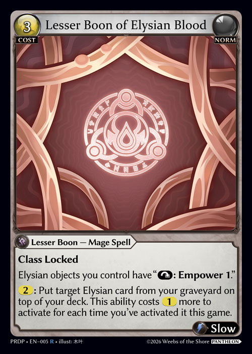 PRDP-005 Lesser Boon of Elysian Blood