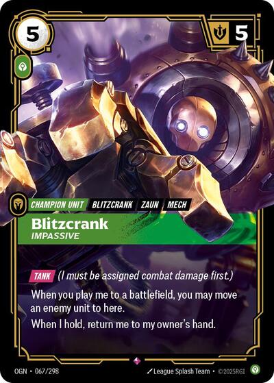 OGN-067 Blitzcrank - Impassive R
