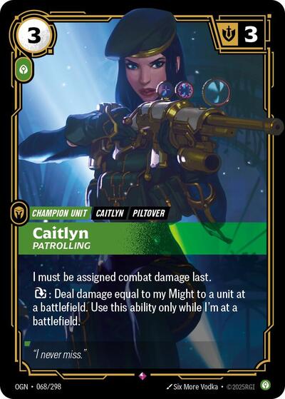 OGN-068 Caitlyn - Patrolling R