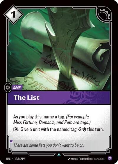 UNL-138 The List U