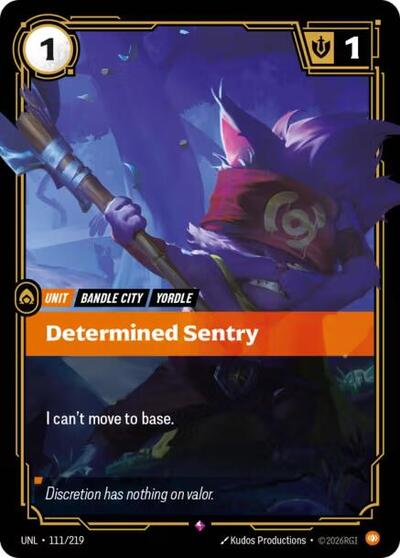 UNL-111 Determined Sentry R