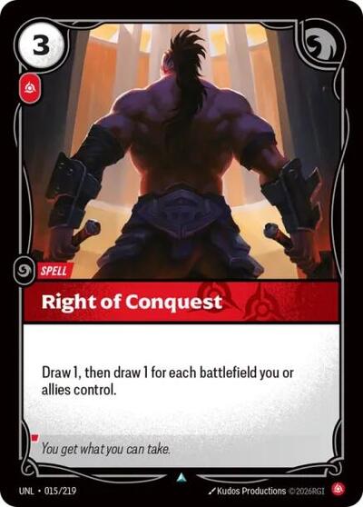 UNL-015 Right of Conquest U