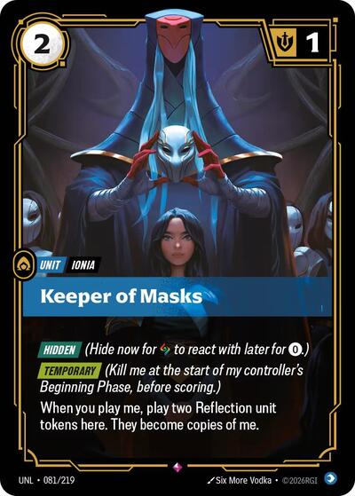 UNL-081 Keeper of Masks R