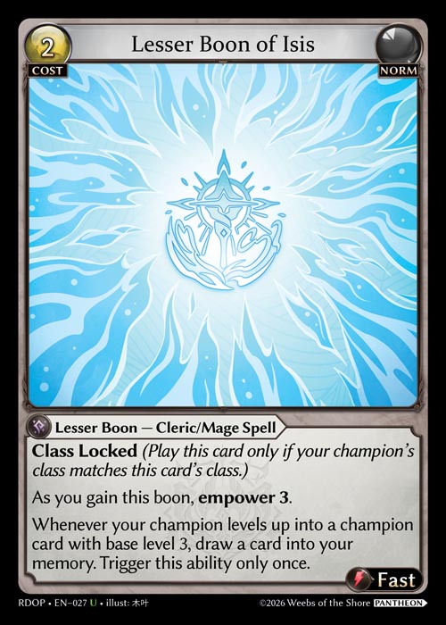 RDOP-027 Lesser Boon of Isis