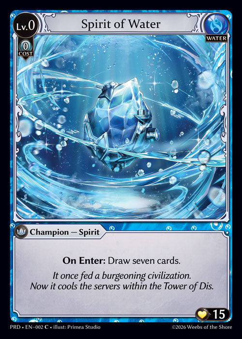 PRD-002 Spirit of Water
