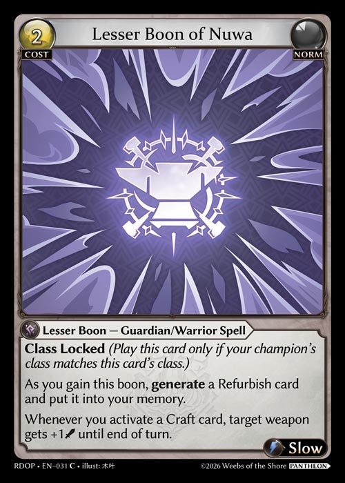 RDOP-031 Lesser Boon of Nuwa