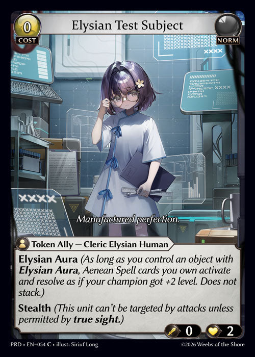 PRD-054 Elysian Test Subject