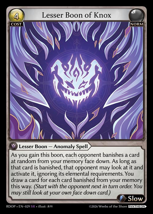 RDOP-029 Lesser Boon of Knox