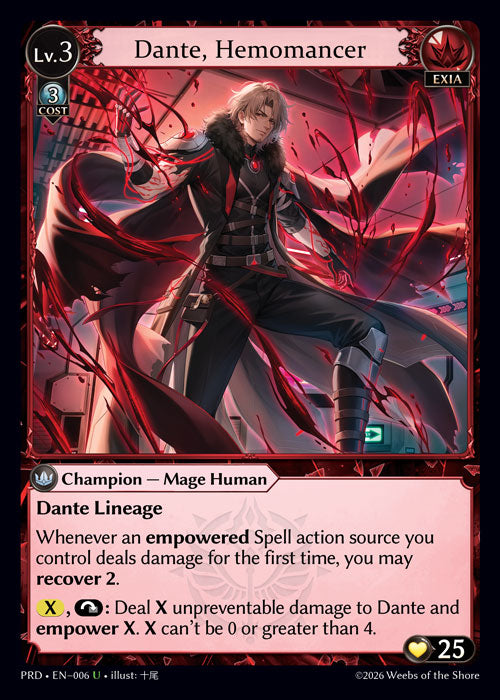 PRD-006 Dante, Hemomancer