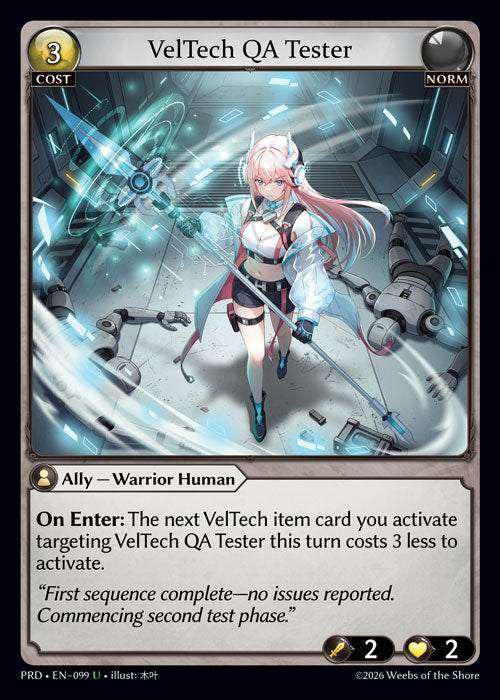 PRD-099 VelTech QA Tester
