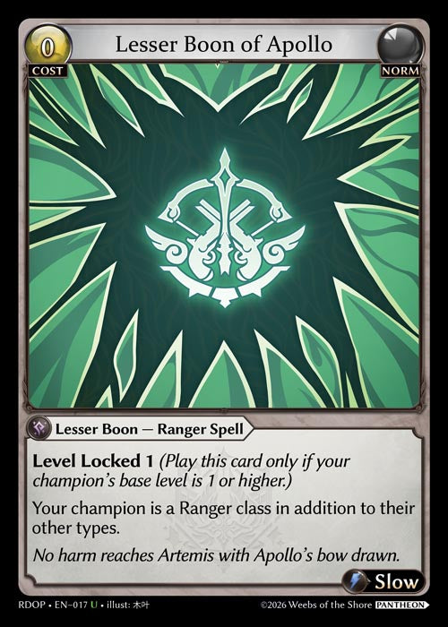 RDOP-017 Lesser Boon of Apollo