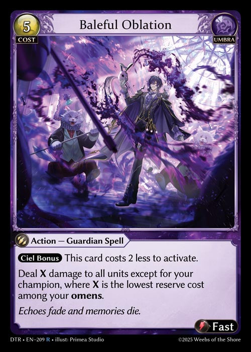 DTR-209 Baleful Oblation – Apex Player's Guild