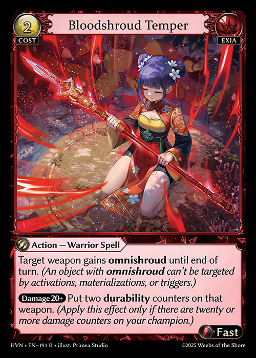 HVN-191 Bloodshroud Temper