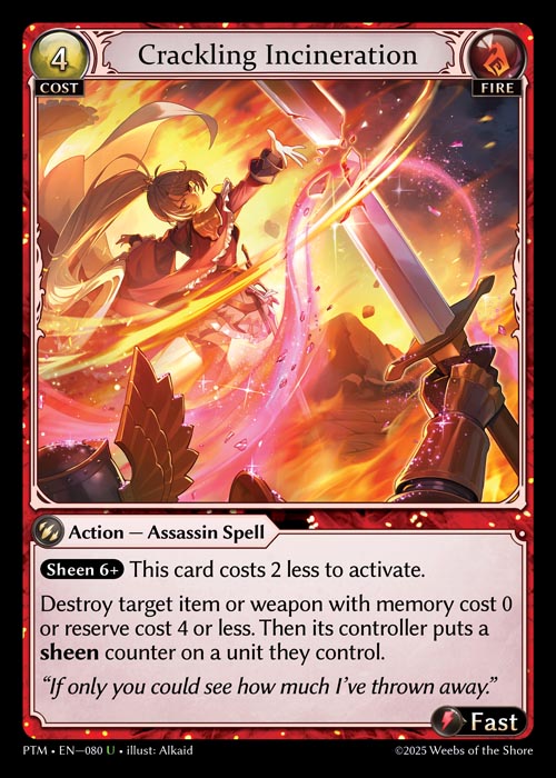 PTM-080 Crackling Incineration (Foil)