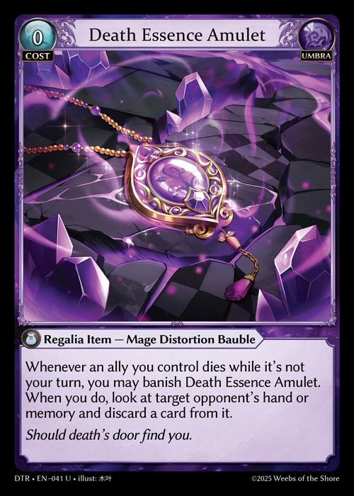 DTR-041 Death Essence Amulet