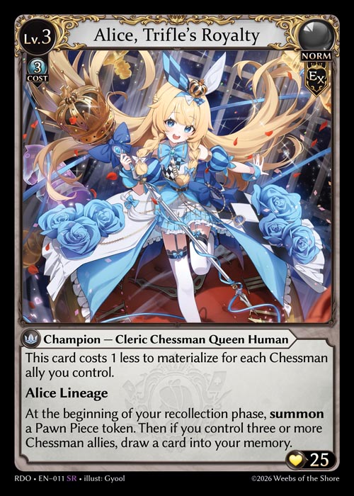 RDO-011 Alice, Trifle's Royalty