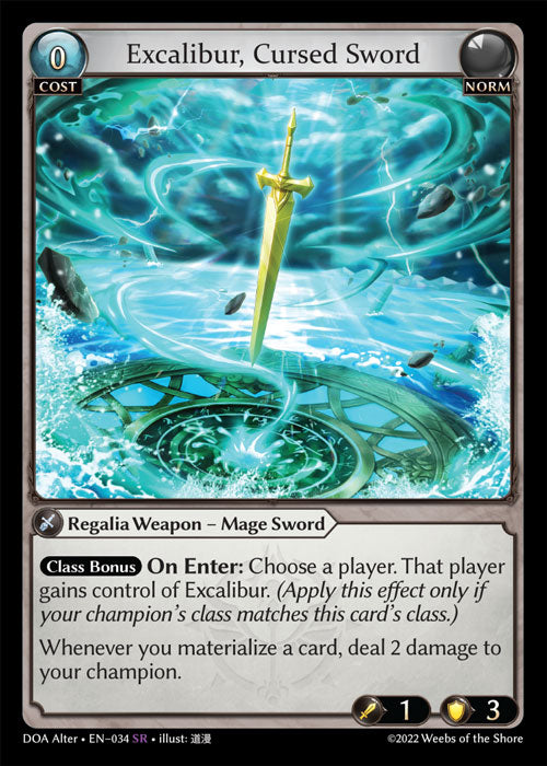 DOA-034 Excalibur, Cursed Sword