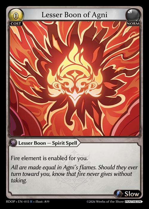 RDOP-015 Lesser Boon of Agni