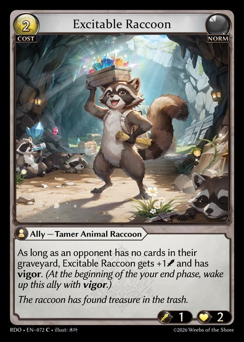 RDO-072 Excitable Raccoon