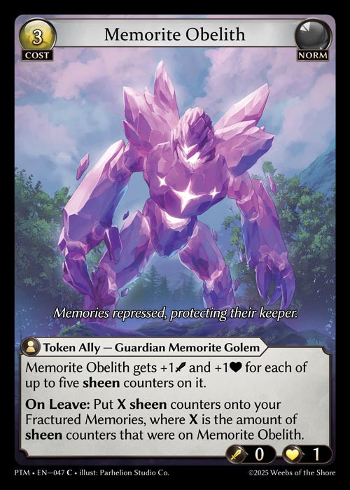 PTM-047 Memorite Obelith (Foil)