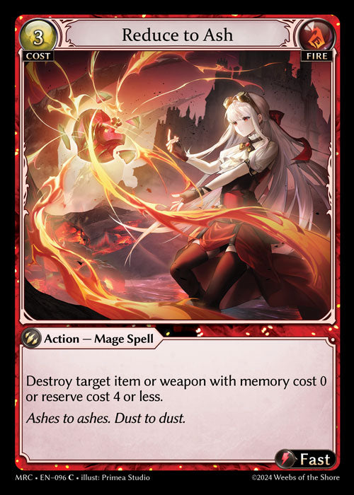 MRC-096 Reduce to Ash