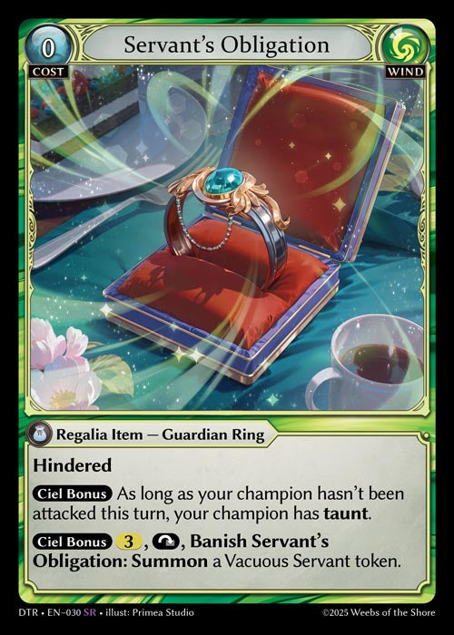 DTR-030 Servant's Obligation