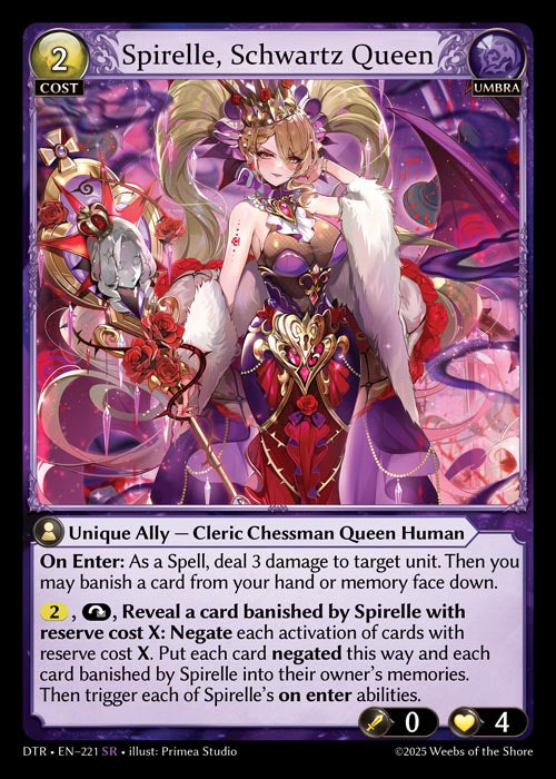 DTR-221 Spirelle, Schwartz Queen (FOIL)