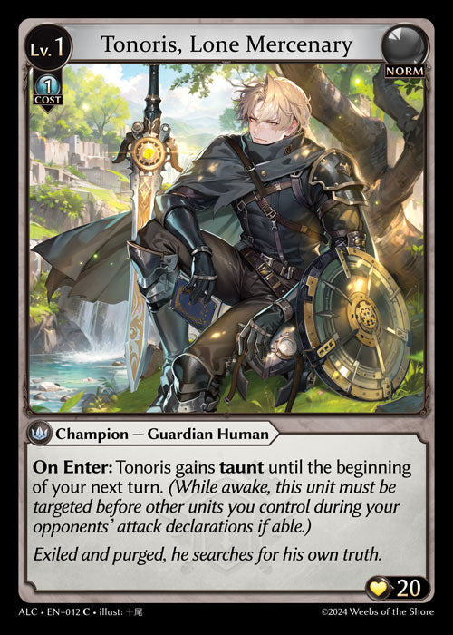 ALC-012 Tonoris, Lone Mercenary