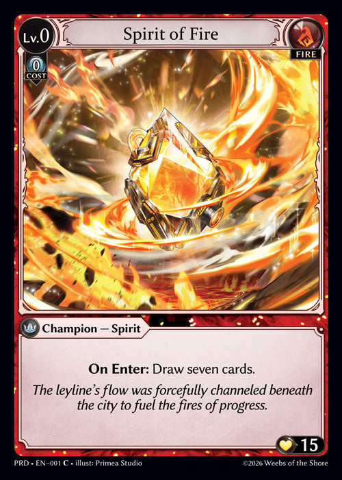 PRD-001 Spirit of Fire